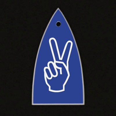 GUITAR TRUSS ROD COVER - Engraved Etched - Fits ESP LTD - PEACE FINGERS BLUE