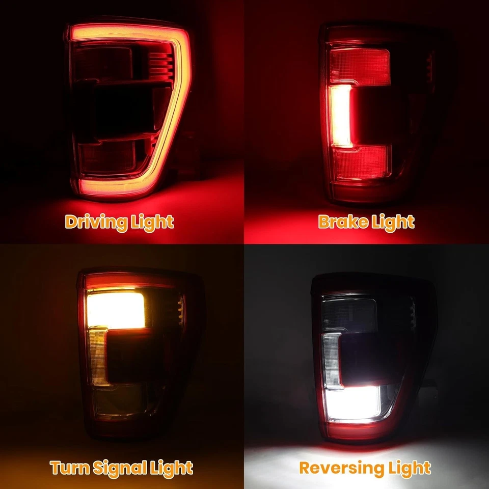 Luz trasera LED lateral pasajero compatible con Ford F150 F-150 2021 2022 2023 con blanco Foto 4 de 4