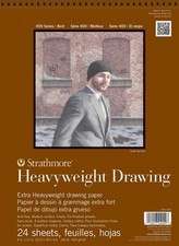 Strathmore 400 Series Heavyweight Drawing Pad 9"X12"-Wire Bound, 24 Sheets