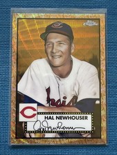 2021 Topps Chrome Platinum Hal Newhouser #659 /50 Gold Rose Gold Wave 70th SP