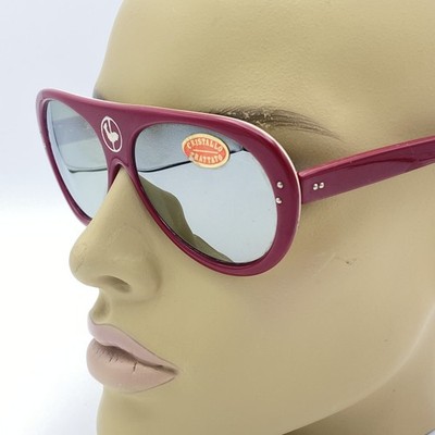 VINTAGE 80 AVIATOR GLASS CRYSTAL MIRROR ITALY SPORT SKI SUNGLASSES cebe