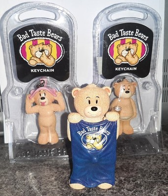 Konvolut Bad Taste Bears: Terry + 2 Keyrings John Smith+Johnny teils OVP Blister
