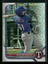 2022 Bowman #BCP-113 Maximo Acosta Chrome Prospects Mojo Refractors
