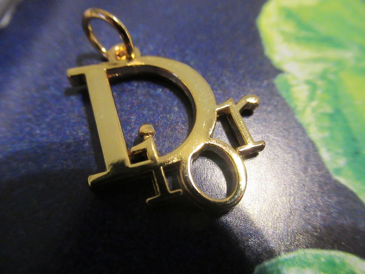 DIOR 2 ZIP PULL charm 24x22MM SILVER , GOLD tone, LOT 2 DIOR 2 ZIP PULL charm 24x22MM SILVER , GOLD tone, LOT 2