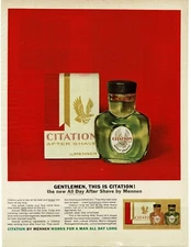 1963 MENNEN Citation After Shave Lotion Vintage Print Ad