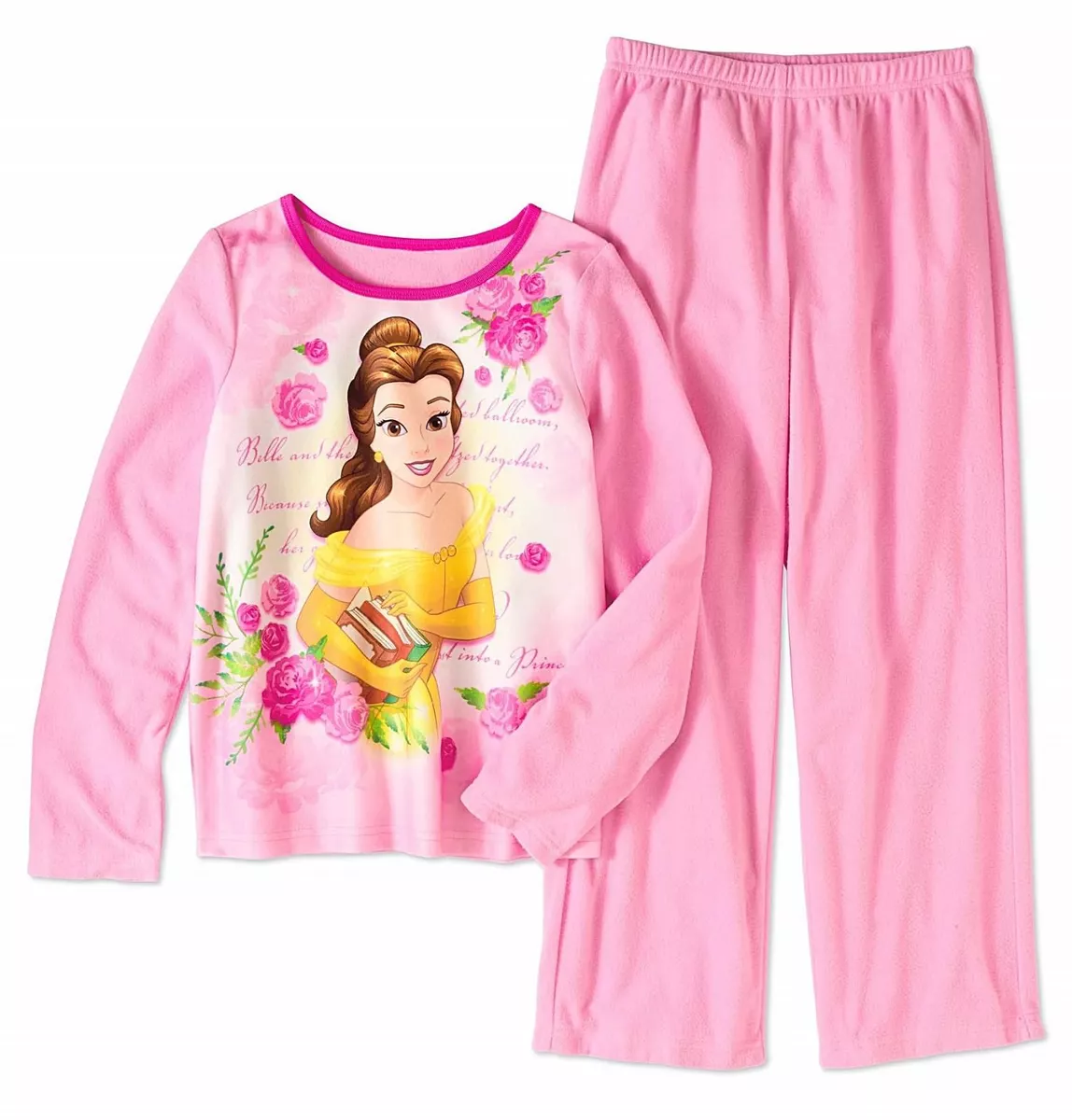 Disney Princess Belle Pajamas Size 10-12 Large Girl and the Set | eBay