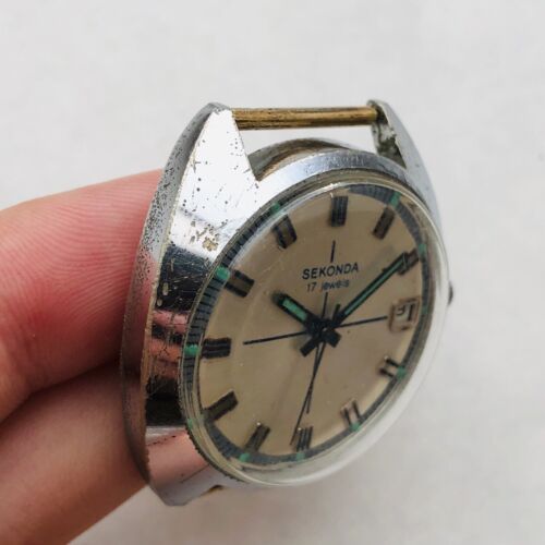 RARE SEKONDA 17 jewels USSR Russian Watch Wrist Soviet Vintage Beauty Old - Picture 4 of 12