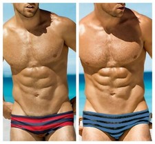 Aussiebum Men's Swimwear Swim Brief Stripes Size S M L XL FAST SHIPPING 