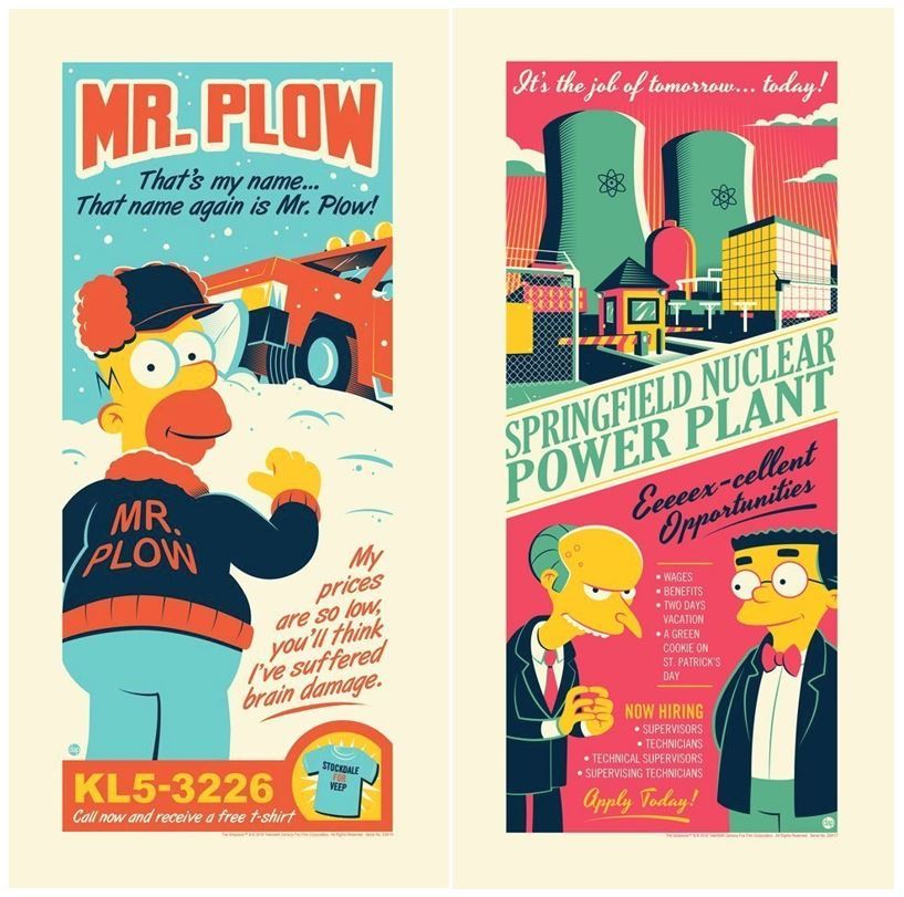Snowplow Homer Simpson Springfield Nuclear Power Mr. Burns