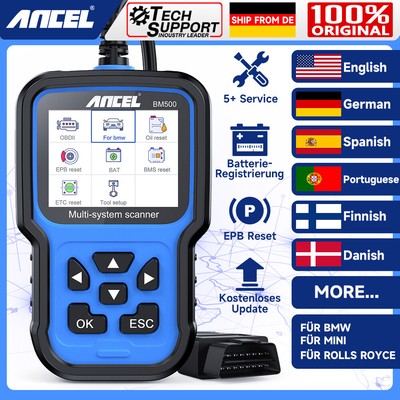  KFZ Diagnosegerät Batterie Registrierung OBD2 Scanner ABS EPB Scanner für BMW