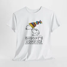Vintage Ice Skating Unisex Tee, Snoopy's Home Ice Santa Rosa California Shirt
