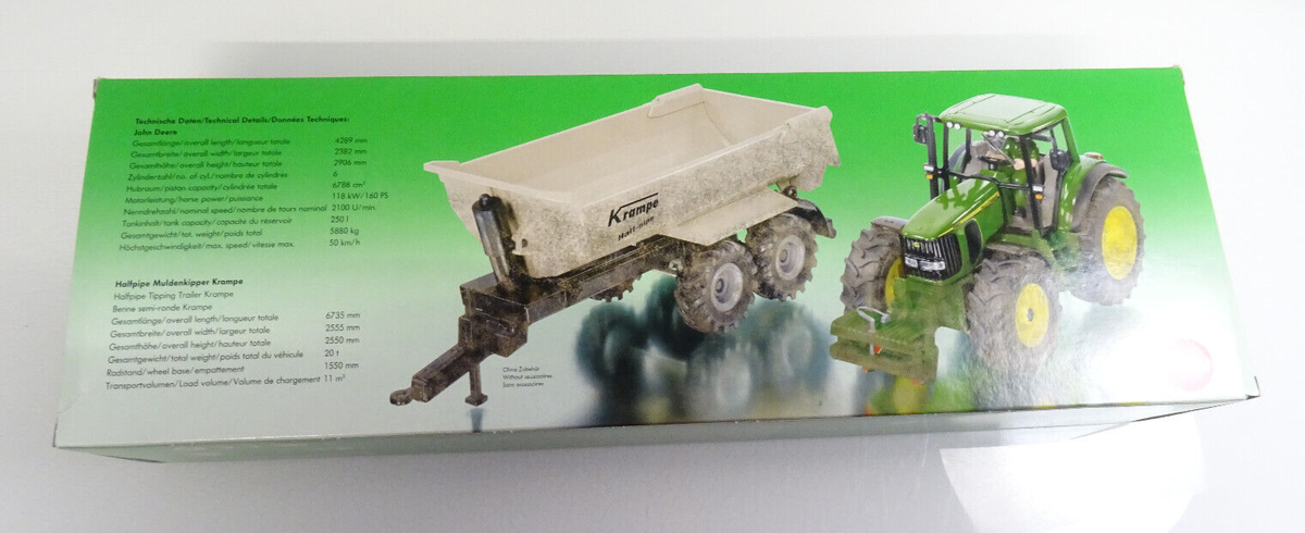 Siku Farmer 1:32 8610 John Deere mit Halfpipe-Muldenkipper