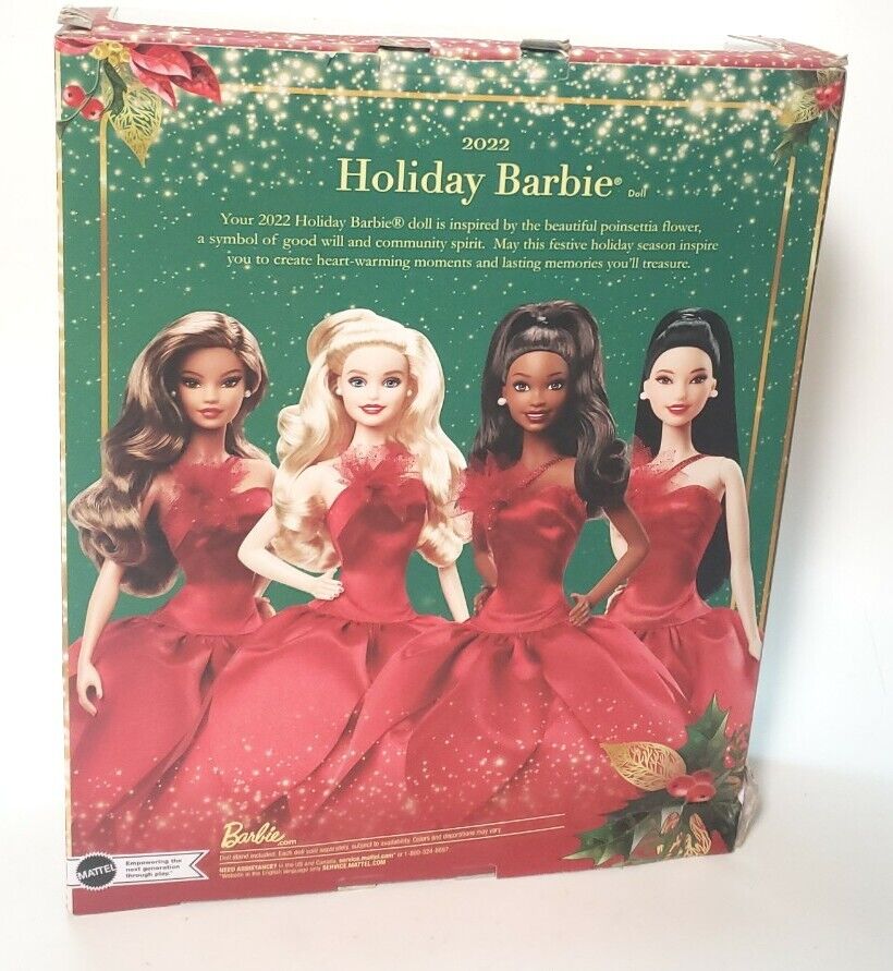 Barbie Signature 2022 Holiday Barbie Collector Doll New in Dented Box 