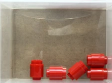 LEGO Parts - Red Brick, Round 1 x 1 - No 3062 - QTY 5