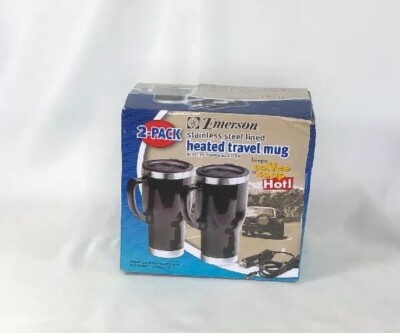 Emerson Stainless Steel 14-ounce Heated Travel Mug Set (Pack of 2)