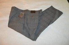 Tasso Elba Men's Gray Plaid Trouser Pants Cotton NWT