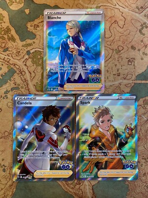 Pokemon Card TCG - Pokemon GO Full Art Trainer Set Blanche Candela Spark NM