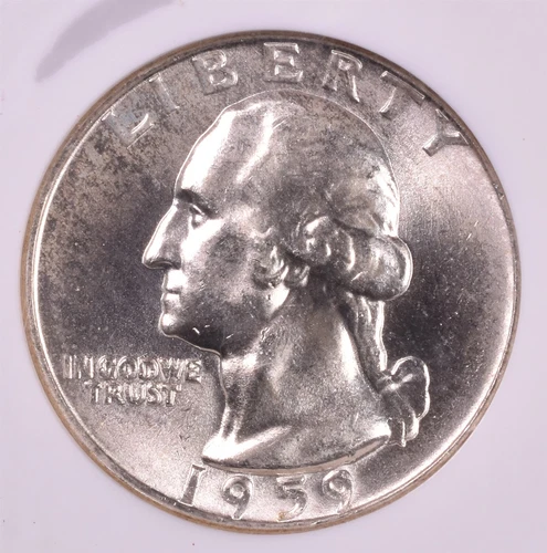 1959-D Washington Silver Quarter - NGC MS66 W - Rare W