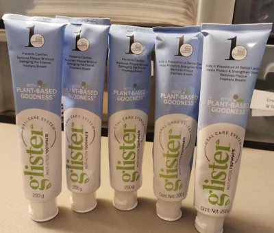 AMWAY -GLISTER MULTI-ACTION FLUORIDE TOOTHPASTE 5 pack. -7.05OZ (200 g) New