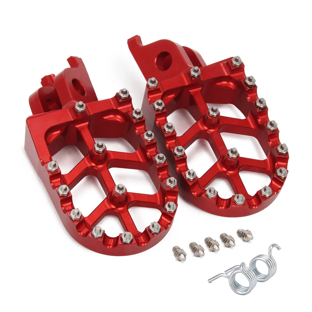 Red bike best sale pegs