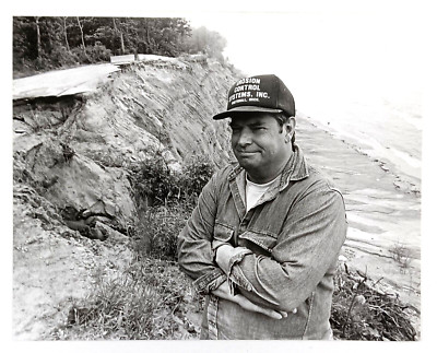 1989 Saugatuck MI Lake Michigan Lakeshore Dr Shoreline Erosion VTG Press Photo