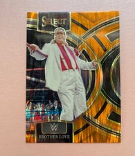 2024 Panini Select WWE Brother Love Orange Flash Prizm #173 Wrestling