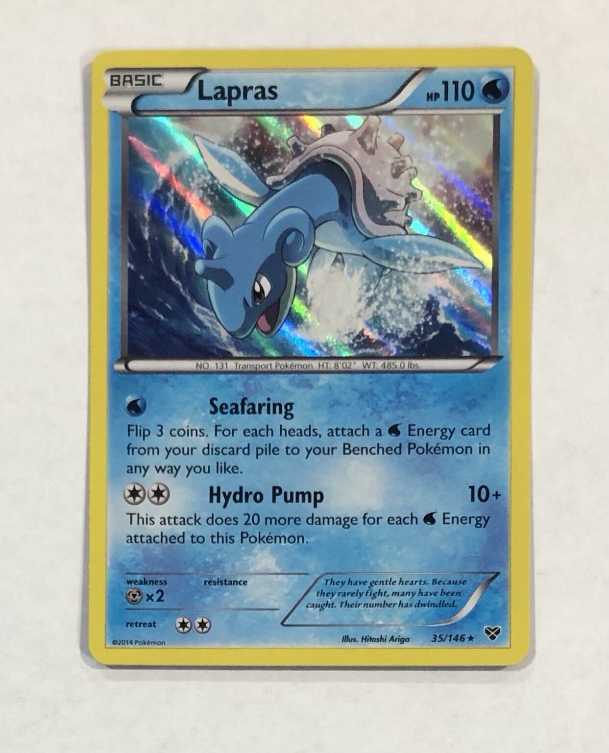 Pokemon LAPRAS Card 35/146 Holo Rare XY Base Set NM English Near Mint