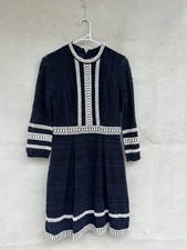 /🍃 REVIEW blue Lace A-line Fit And Flare Party Tea Dress 10 S