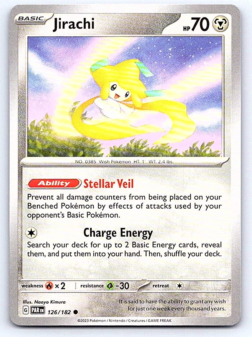 JIRACHI 126 C PARADOX RIFT POKEMON NEAR MINT