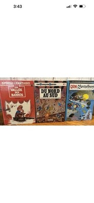 Spirou Fantasio & Les Tuniques Bleues Lot 3 French BD Comics Dupuis 1989 1990