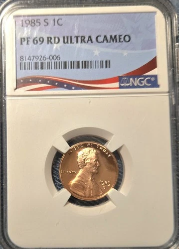 💥💥1985-S Lincoln Memorial Cent - 1C - NGC PF69 RED ULTRA CAMEO 💥BEAUTIFUL💥