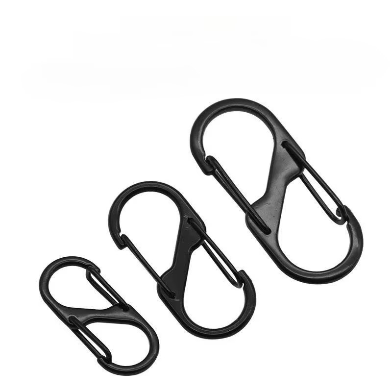 10Pcs Mini SF Metal Carabiner Clips Tiny Snap Hooks Spring Clasp Carabiner Tools