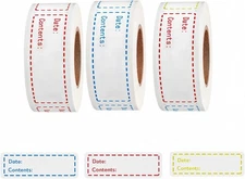 Freezer Labels 375pcs - 3"x1" Self-Adhesive Removable 3 x 1 inch, Multicolor 