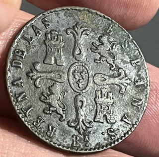 Cincin19"ISABEL 2ª Raros 8 Mrvds de 1858 BARCELONA Ba