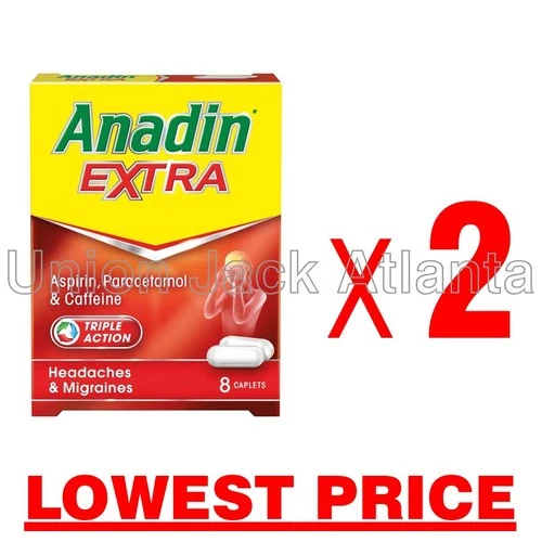 Anadin Extra 8 caplets x 2 boxes exp 08/2028 - LOWEST PRICE