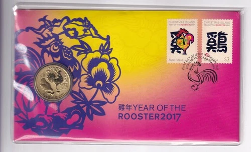 AUSTRALIAN PNC: 2017 $1 YEAR OF THE ROOSTER COIN #M3644