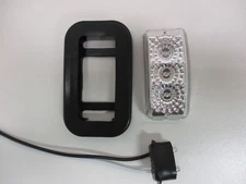 Clear Red 3 LED 2.5" Truck Trailer RV Clearance Side Marker Light /Grommet Mount