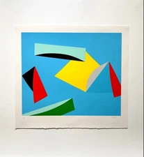 Screen Print By Artist MARCEL BARBEAU • Django Blue • 2003