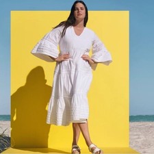 Lisa Marie Fernandez X Target Ric Rac Flare Sleeve Dress