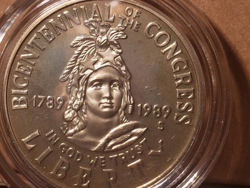 1989 Congressional Commemorative Coin 2 pc. Proof Set with Original Packaging - Picture 6 of 16