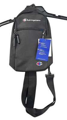 #ad #ad NEW Champion Command Logo Zip Sling Bag Black NWT FREE Shipping $17.49