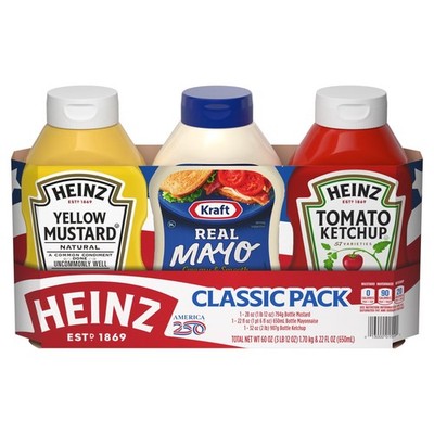 Heinz Ketchup, Mustard & Mayo Classic Condiment Variety Pack, 3 pk.