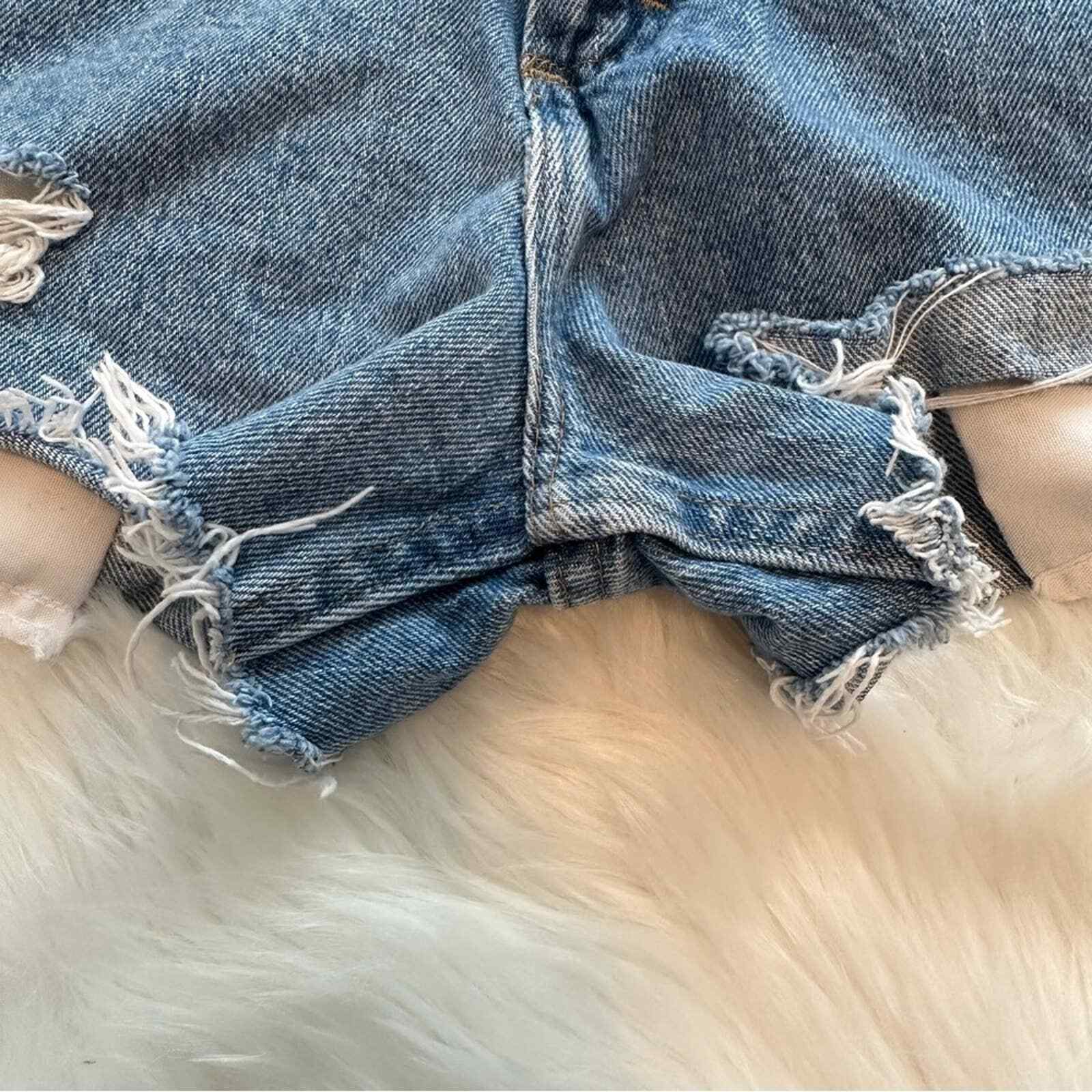 Vintage Wrangler Cut Off Denim Jean Shorts Distre… - image 8