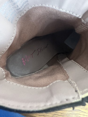 Betsey Johnson Kaydence Stiefeletten mit Schmucksteinen Größe 6 klobiger Blockabsatz Glitzer schick - Bild 12 von 12