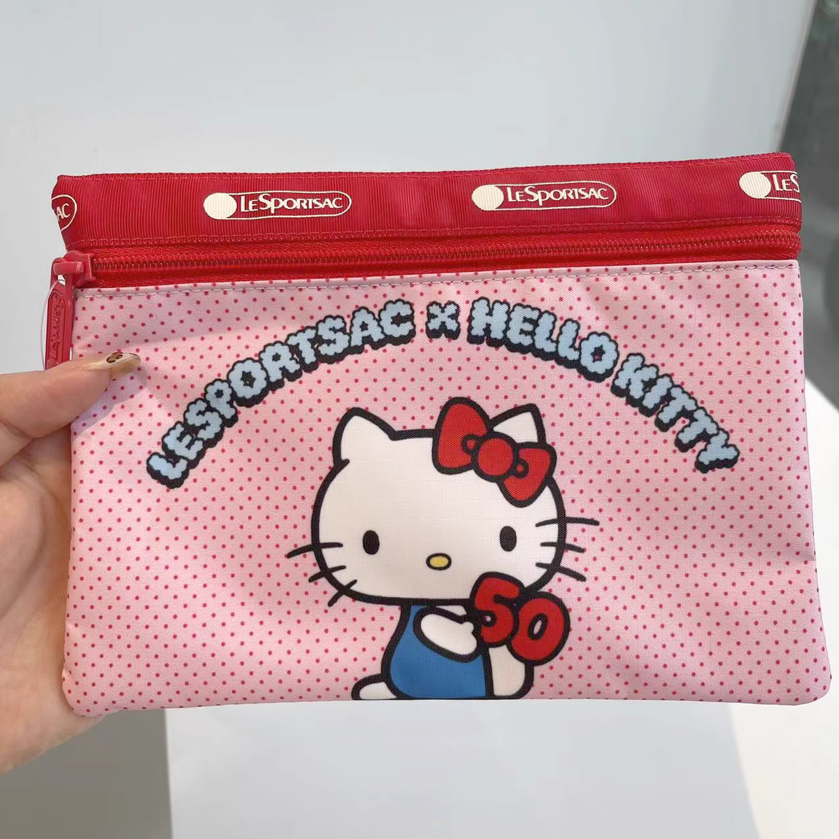 LeSportsac X Hello Kitty 50th Anniversary Cosmetic Zipper