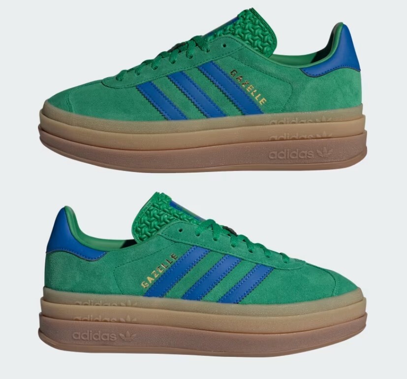 Size 8.5 - adidas Gazelle Bold Green Blue Gum W for sale