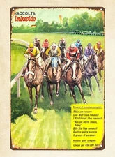 intrepido magazine cover horse racing 1968 tin sign cafe  pub wall art living