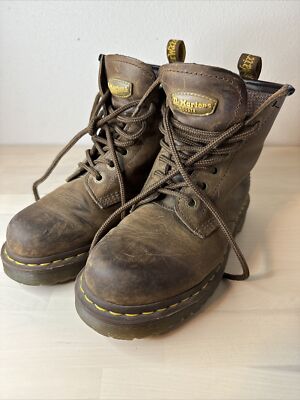 Dr Martens Industrial Air Wair Winch Steel Toe Boots Size 5 Men s W/ Extra Laces