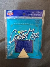 rite aid control top Pantyhose Sandalfoot Petite Medium White