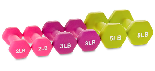 Set 6 manubri da braccio donna allenamento mani con supporto 2 3 5 libbre forza - Foto 7 di 8